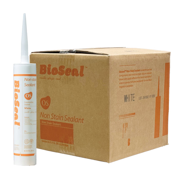 BioSeal OS - Non Staining Silicone Sealant Caulk / UV Protection & Mold Resistance