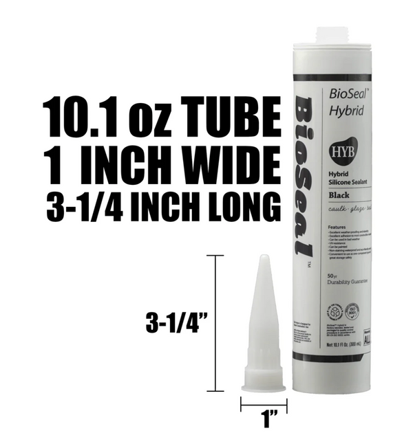 Hybrid Paintable BioSeal Silicone Sealant Caulk Waterproof 10.1 oz -Window, Door, Glass