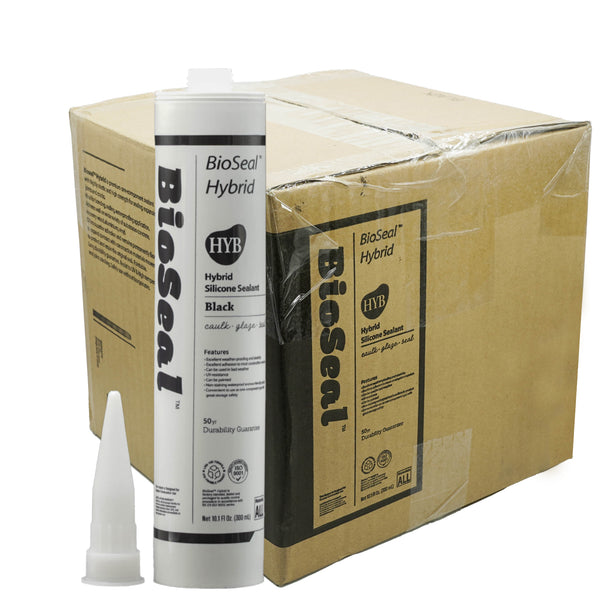 Hybrid Paintable BioSeal Silicone Sealant Caulk Waterproof 10.1 oz -Window, Door, Glass