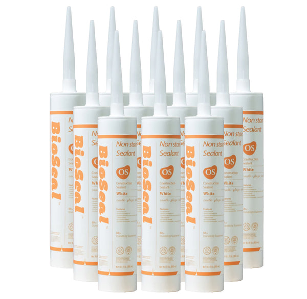 BioSeal OS - Non Staining Silicone Sealant Caulk / UV Protection & Mold Resistance