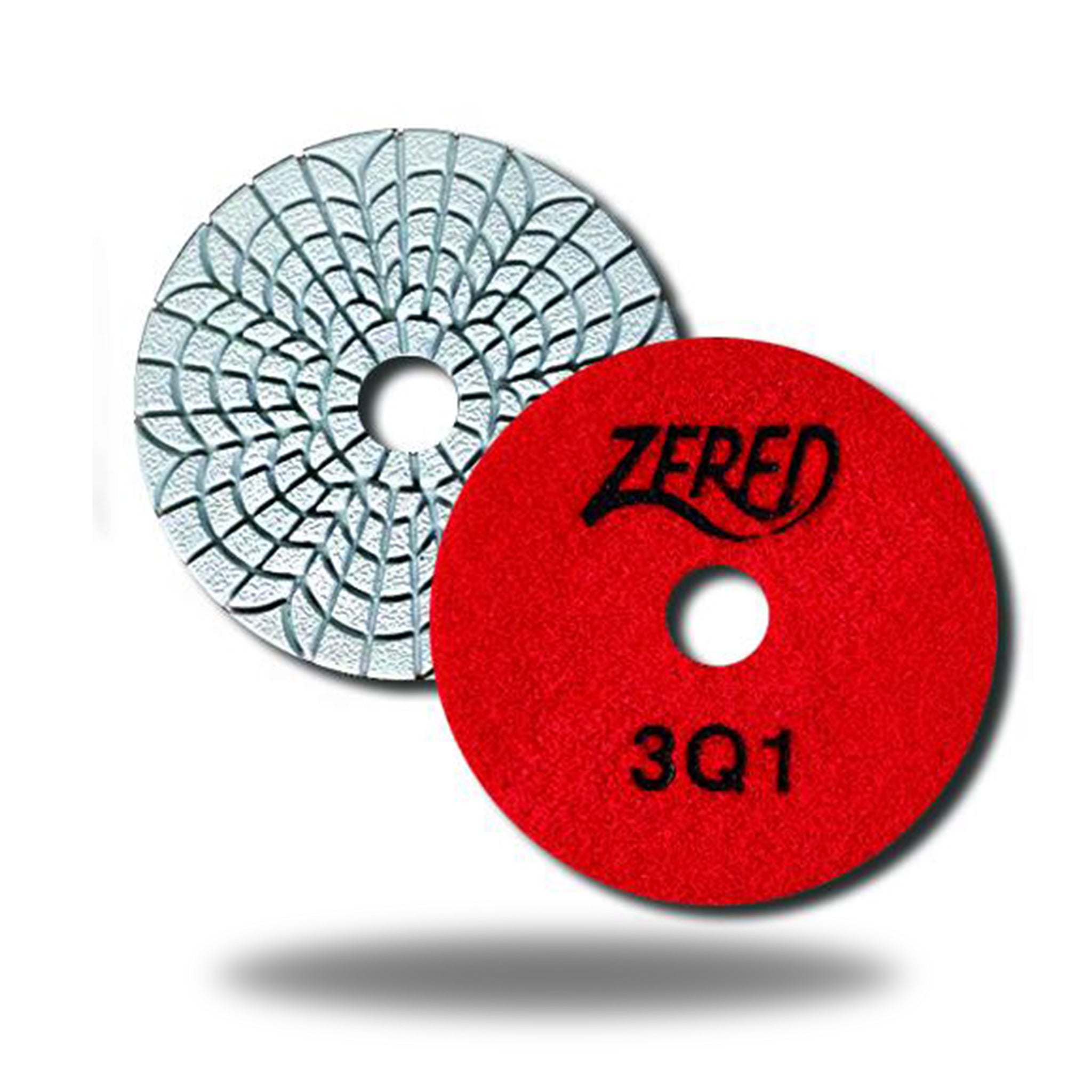 Zered 4" Q-Series Diamond 3 Step Polishing Pad for Quartz Specialized