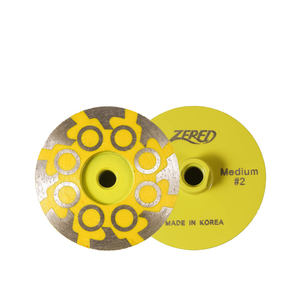 Zered Premium 4 inch Grinding Turbo Cup Wheel Disc for Granite, Quartz and Hard Stone.