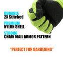SAVER HEAVY DUTY High Visibility Latex Green Work and Gardening Gloves